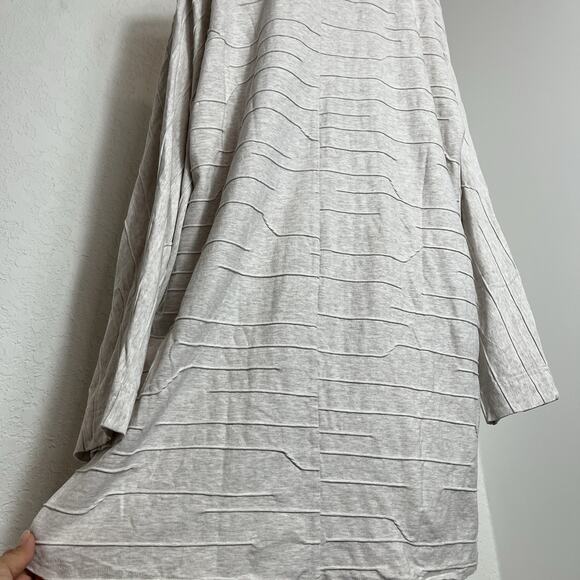 Oska Oatmeal Cowl Neck Blouse textured lines Size 2(US8/10), made in Bulgaria - Picture 5 of 9